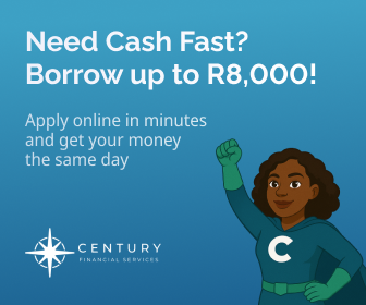 Century Financial Services &mdash; need cash fast? Borrow up to R8,000, apply online in minutes